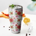 thumbnail image 4 of 30oz Pioneer Flower Floral Print Pattern Tumbler, Double Wall Vacuum Insulated Cup, BPA-Free Leak Proof Lid & Reusable Straws, Hot 12h, Cold 34h, 4 of 6