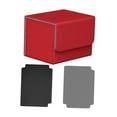 thumbnail image 1 of Caja de baraja de cartas, colección de pasatiempos de dados de cartas TCG, puede contener más de 100 tarjetas de organización Rojo, 1 of 8