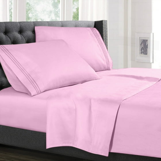 Deep Pocket 4 Piece Bed Sheet Set Available In King Queen Full Twin Deep Pocket 4 Piece Bed Sheet Set Available In King Queen Full Twin And California Soft Microfiber Hypoallergenic Cool Breathable Bedding