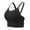 Black, variant on Sports Bras for Women High Crisscross Back Racerback Crop Top with Padded Fixed Cups for Workout Yoga and Gym Push Up Bras Army Green,S