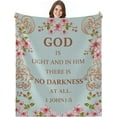 thumbnail image 1 of LHSHID Religious Gifts for Women Catholic Bible Verse Blanket Flannel Soft and Comfortable Anti static Bed Sofa Blanket 50x60in, 1 of 6