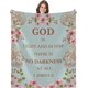 thumbnail image 1 of LHSHID Christian Gifts for Women Religious Gifts for Women Catholic Bible Verse Blanket Inspirational Spiritual Scriptures Religious Soft Throw Blanket Birthday Gifts for Women 60x80in, 1 of 6