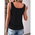 thumbnail image 3 of Womens U Neck Tank Tops Summer Sleeveless Loose Button Casual Henley Shirts, 3 of 8