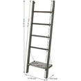 thumbnail image 2 of MyGift Vintage Gray Solid Wood Wall Leaning Towel Rack, 2 of 7
