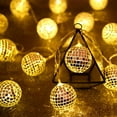 thumbnail image 5 of LWHAO LED Disco Ball String Lights, Mirror Ball Globe Ornaments Lantern Decorative Light Battery Operated Fairy Light for Garden Bedroom Wedding Party Tree Decor, 5 of 9