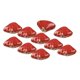 thumbnail image 2 of 10 cuentas de cerámica con forma de 23 x 18 mm, espaciadoras de cerámica para manualidades. rojo, 2 of 7