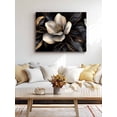 thumbnail image 4 of Black Gold Flower Wall Art for Living Room,Canvas Picture Wall Decor for Bathroom Bedroom,Gradient Luxurious Floral Botanical Painting Artwork for Office Kitchen Hallway Dining Room Decor 20"x24", 4 of 8