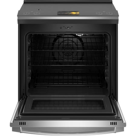 GE Profile - 5.3 Cu. Ft. Slide-In Electric Induction True Convection Range with No Preheat Air Fry and WiFi - Stainless steel
