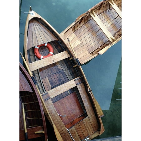 LAMINATED POSTER Boats Wooden Boat Lake Lake Braies South Tyrol Poster Print 24 x