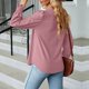 thumbnail image 3 of Blusa de mujer con cuello cuadrado y mangas abullonadas - Top informal con pliegues en la parte delantera - Rayón/poliéster/spandex - S-XXL - Trabajo/cita/salida nocturna, 3 of 4