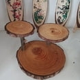 thumbnail image 7 of Rustic Wood Slice Cupcake Stand, Natural Wooden Tiered Dessert Display Tray for Parties, Weddings, Birthdays, Baby Showers, Graduations, 7 of 7