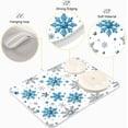 thumbnail image 4 of Winter Snowflakes And Stars Dish Drying Mats Merry Christmas Drying Mat with Hanging Loop Absorbent Dishes Drainer Pad Kitchen Counter Mat 18X24 In, 4 of 8