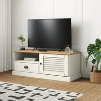 vidaXL TV Stand VIGO White 41.7"x15.7"x15.7" Solid Wood Pine