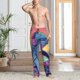 thumbnail image 2 of Balery Hip-Hop DJ Dolphin Pantalones de pijama para hombre, pijama ultraligero, pantalón de descanso-X-Large, 2 of 6