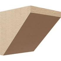 10"W x 10"D x 10"H Wide Concord Rough Cedar Woodgrain TimberThane Corbel, Primed Tan
