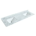 thumbnail image 3 of Elan TK 72" White Double Vanity & White Carrara Marble Top & Black Trim, 3 of 5