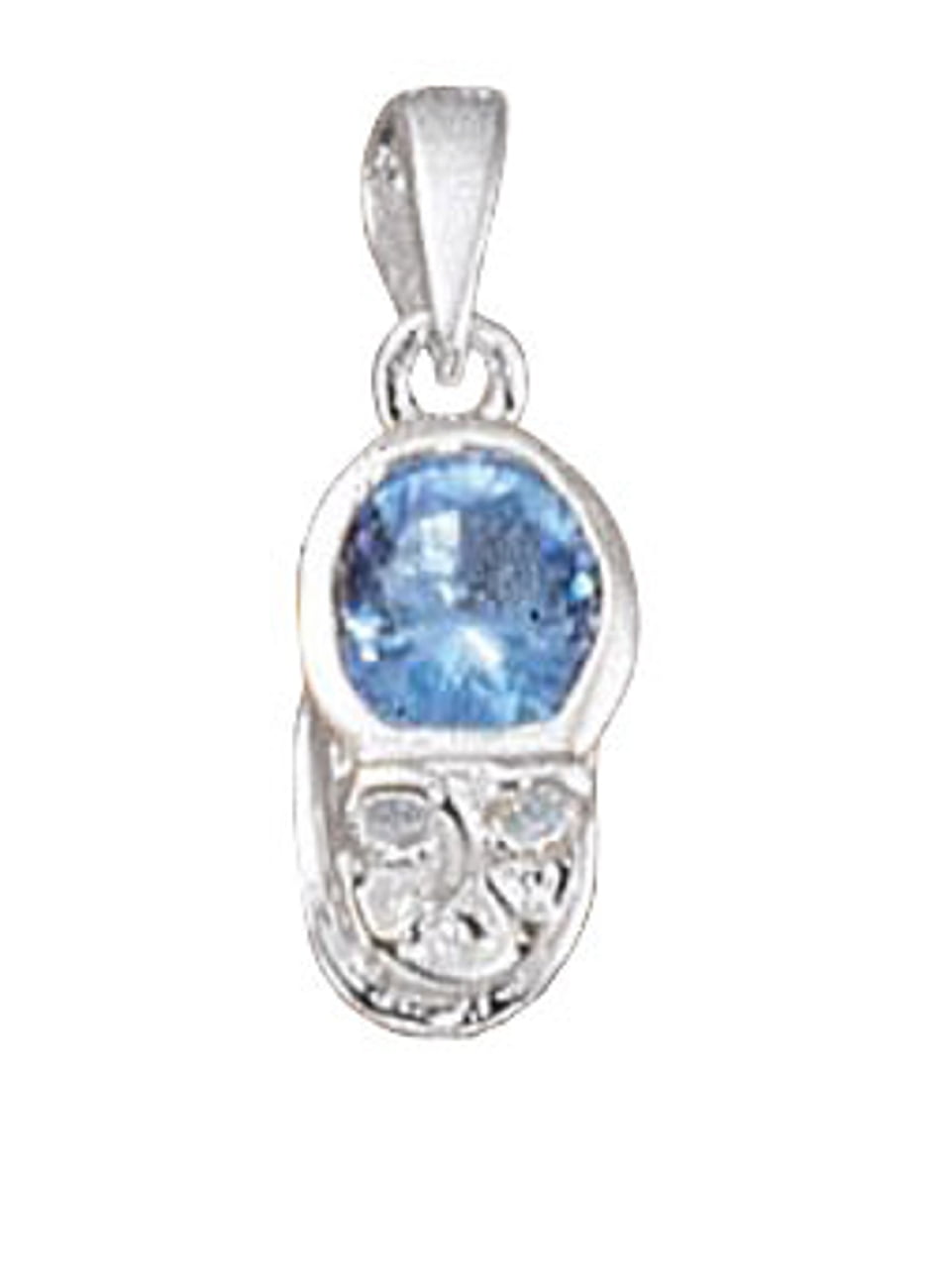 Sterling Silver December Baby Shoe Charm