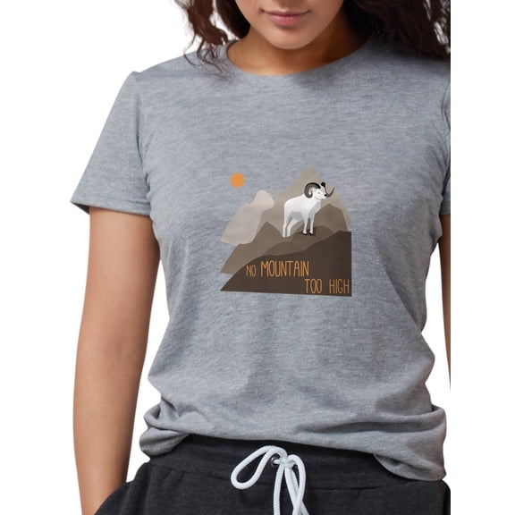 CafePress - Mountain Goat Women's Deluxe T Shirt - Womens Tri-blend T-Shirt