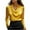 Yellow, variant on Womens Tops Casual Elegance Long Sleeve Smooth Silky Fabric Cowl Neckline, Relaxed Drape Fit Comfortable Everyday Wear & Versatile Styling