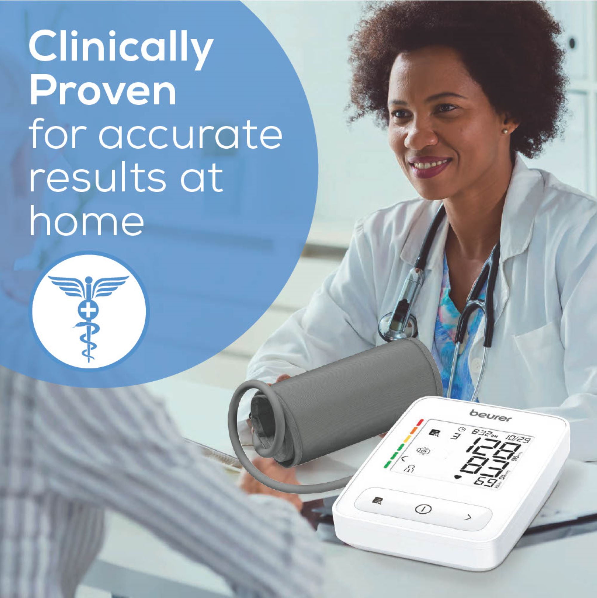 Beurer Auto 400 Blood Pressure Monitor, FSA & HSA Eligible, Wide-Range Upper Arm Cuff, Stores 60 Readings