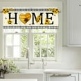 thumbnail image 2 of Bee Honeycomb Curtain Valances For Farmhouse Black and White Checkered Valances Rod Pocket Sunflower Spring Summer Curtain Bedroom Window Decor 54 X 18, 2 of 5