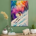 thumbnail image 2 of Alaskan Malamute Dog Canvas Skiing Stretched Canvas Size 8x12 – Funny Alaskan Malamute Dog Canvas Wall Decor, Funny Dog Wall Art for Skiing Room, 2 of 5
