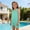 0318b-02-Mint Green, variant on Teen Swimsuits One Piece Girl's Swim Cover Up Kids Summer Swimwear Beach Dress Swimsuit Wraps