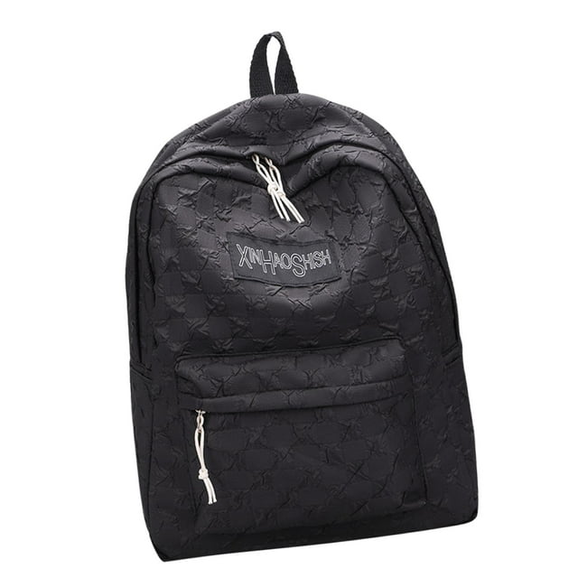 Mochila escolar, mochila de gran capacidad, bonita, con asa superior, mochila informal para negro