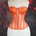 thumbnail image 2 of Kaemgyyd Women's Corset Top Plus Size Waist Trainer Corset Shapewear Vintage Renaissance Mesh Lace up Body Shaper Trendy Clothes, 2 of 7