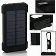 thumbnail image 5 of 20000mAh Solar Power Charger Outdoor Waterproof Dual USB Portable Battery Charger with LED Light for Phone, Pad, Android, Camera Black, 5 of 6