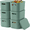 Green, variant on NTYNTY 6 Pack Small White Plastic Storage Bins with Lids & Handles, 9.84" x 7.09" x 6.3" Stackable Organizer for Crafts & Snacks