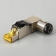 thumbnail image 4 of Conector de terminación de campo Cat8 Stp en ángulo de 90 grados, conector de campo de aleación de Zinc con blindaje completo Rj45, 2 uds., 4 of 5