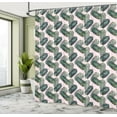 thumbnail image 5 of Ambesonne Leaves Shower Curtain, Hatched Style Leafy Motif, 69"Wx70"L, Pale Pink Multicolor, 5 of 5