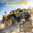 thumbnail image 4 of East doll 24V Powered Ride on Dump Truck, 24V 2 Seater Ride on Car for Big Kid, 24 Volt Ride on Toy with Powerful Wheels for Boy Girl, 4WD 400W Motor, 24V Ride Ons for Kid Aged 3-8Y, Yellow, 4 of 8