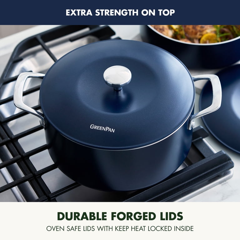 GreenPan, Cookware Set, 10-Piece Ceramic Nonstick, Oxford Blue