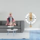 thumbnail image 2 of Reloj de pared acrílico con escultura de escena de , adorno 2D, escultura de pie, silencioso, sin , forma redonda, moderno, adecuado, 2 of 8