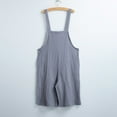 thumbnail image 4 of Monos vintage para mujer Pantalones cortos Correas de hombro ajustables MABOTO Gris/4X-grande, 4 of 7