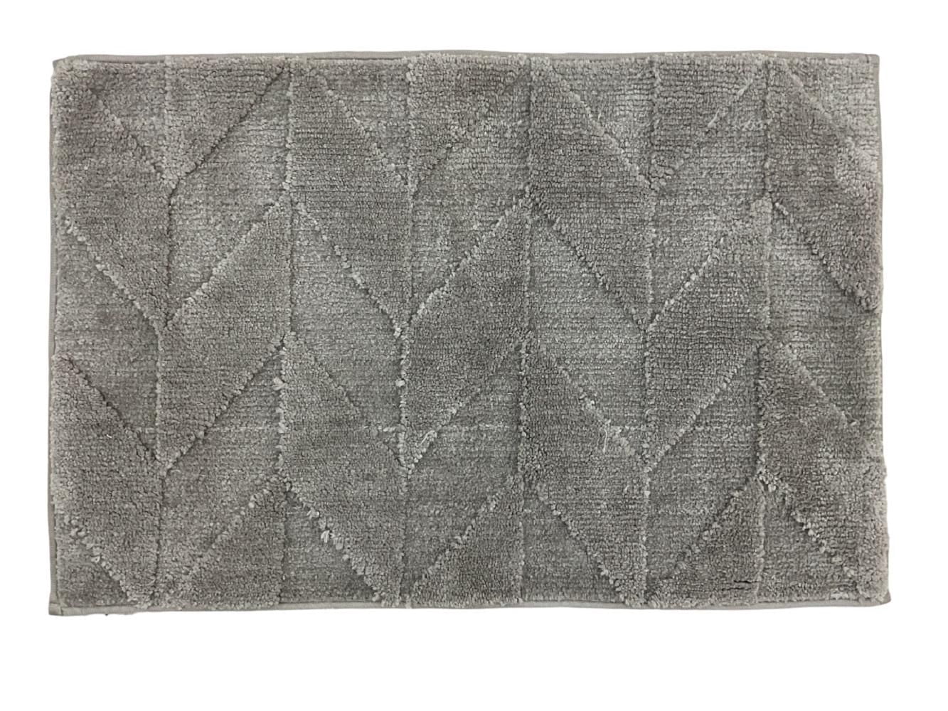 Tapis de bain en microfibre Home Décor Inc. Collection Naples – 50,8 x 76,2 cm, gris, doux et absorbant (accessoires de bain)