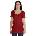 thumbnail image 1 of Inkmeso T-shirt Basique Col en U Été Manches Courtes Coton Uni Femmes, 1 of 7