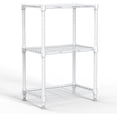 thumbnail image 4 of (3 Pack) M MZG 750lbs 3 Tier Steel Storage Shelf, White, 17.7" W x 11.8" D x 26.3" H, 4 of 9