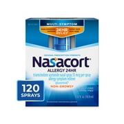 Nasacort 24-Hour Allergy Nasal Spray, Non-drowsy & Alcohol Free, 120 Sprays, 0.57 fl. oz.