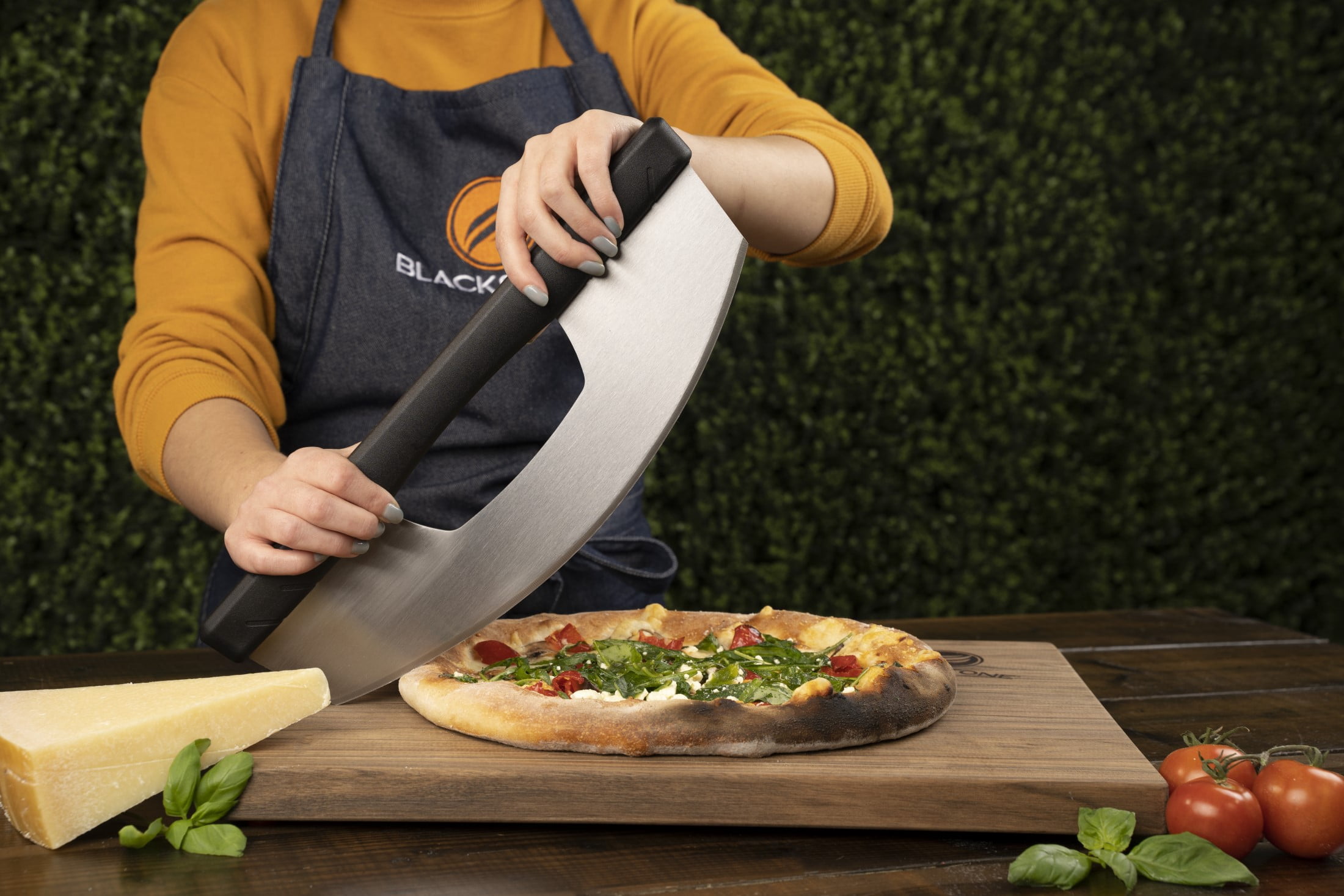 Blackstone 14" Stainless Steel Pizza Cutter Rocker with Long Handle