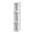thumbnail image 2 of IRIS USA Small Shelving Unit with Adjustable Wood Shelf for Small Spaces, 3 Shelf, 6 inch Stackable Shelves, White Bookcase, 2 of 3