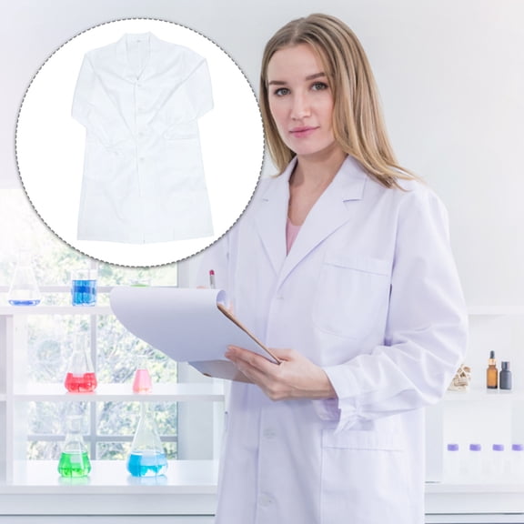 NIAIZEK Doctor Coat Cotton Breathable Laboratory Coat for Hospitals 1Pcs