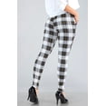 thumbnail image 6 of Tregging Skinny Pants With Zipper Pockets - White, Black, Mustard Plaid, 6 of 9