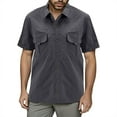 thumbnail image 1 of Men's Fishing Shirts Short Sleeve Travel Work Shirts Summer Button Down Shirts For Men, 1 of 1