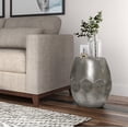 thumbnail image 2 of Allora 16" Contemporary Metal Accent Side Table in Antique Silver, 2 of 9