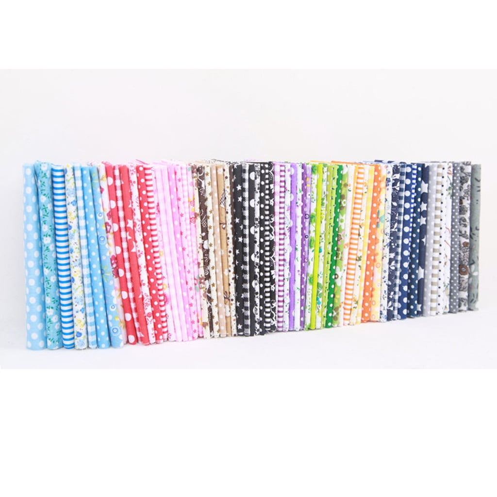 Darzheoy 7Pcs 10" x 10" Cotton Fabric DIY Making Supplies Quilting Patchwork Fabric Fat Quarter Bundles DIY for Quilting Patchwork Cushions Cotton Fabric for Patchwork