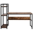 thumbnail image 6 of Topbuy Multifunctional Computer Desk with Storage Shelves Stable Writing Table for Home Office Rustic Rustic Brown, 6 of 6