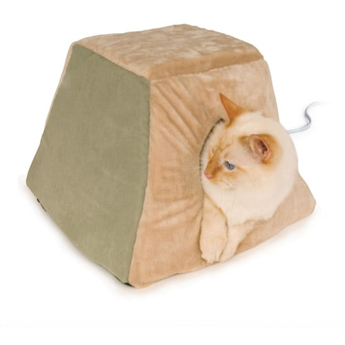 K&H Pet Products ThermoKitty Cabin Cat Bed, Sage